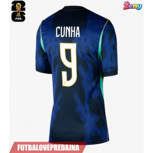 Lacne Ženy Futbalové dres Brazília Matheus Cunha #9 MS 2026 Krátky Rukáv - Preč